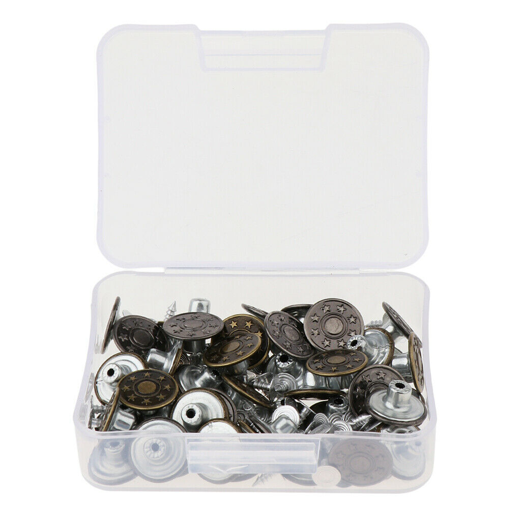 50 Sets of Jeans Buttons to Knock in Without Sewing