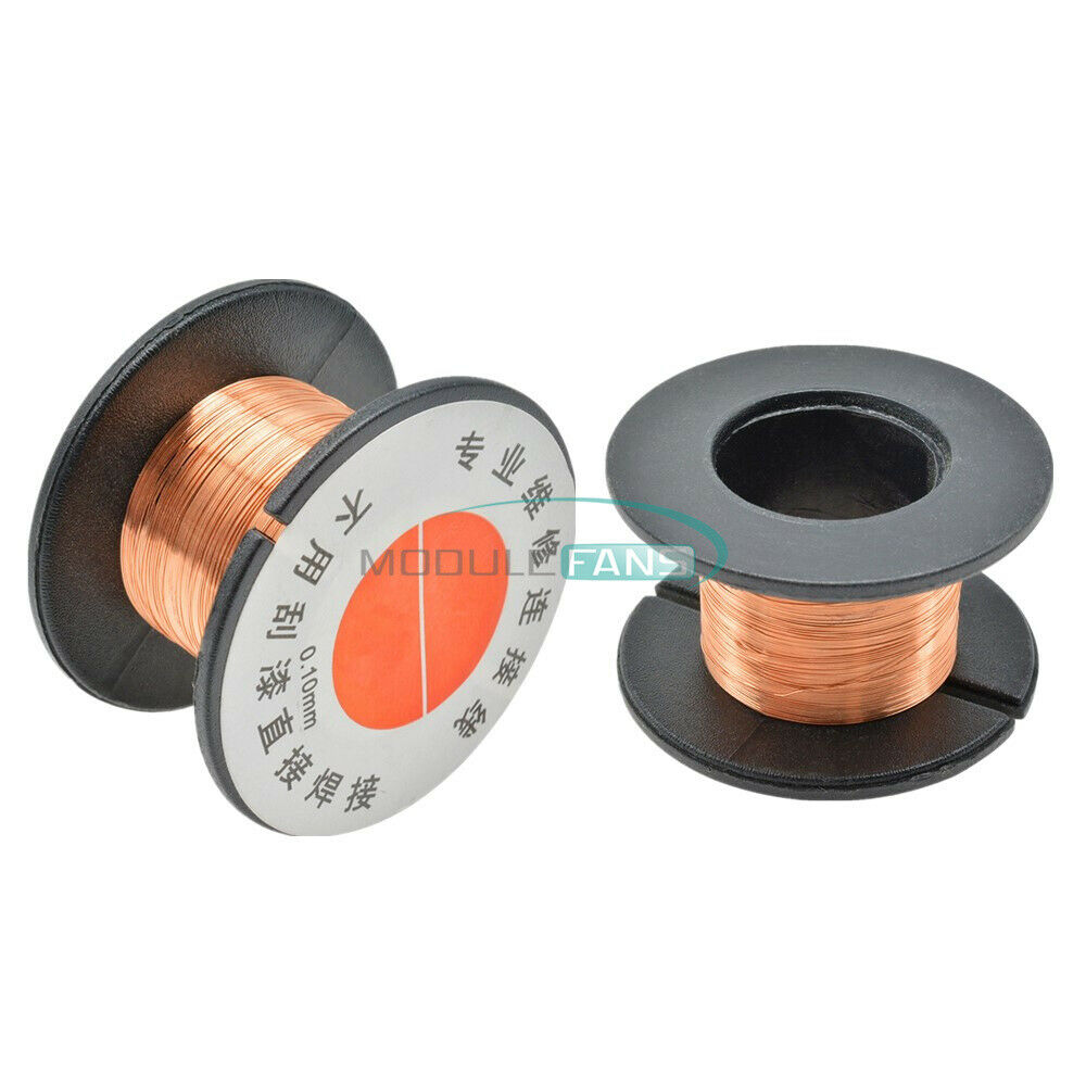 5PCS Roll 0.1MM Copper Soldering Solder PPA Enamelled Repair Reel Welding Wire