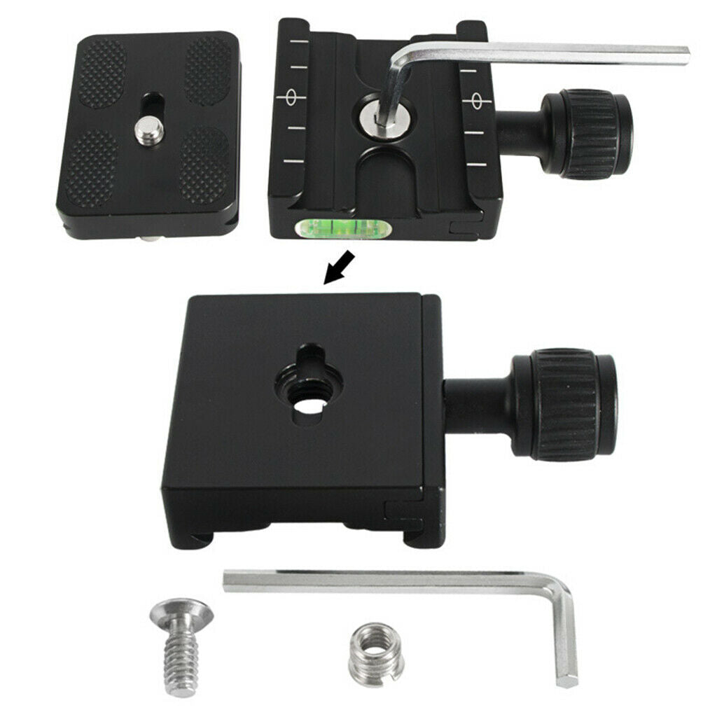 50mm QR Clamp and Quick Release Plate Aluminum Alloy Fits Arca-Swiss Standard