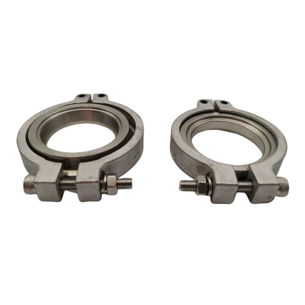 2x 1.73" 44mm V band Flang Clamp Set for MVR 44mm Wastegate Inlet Tial