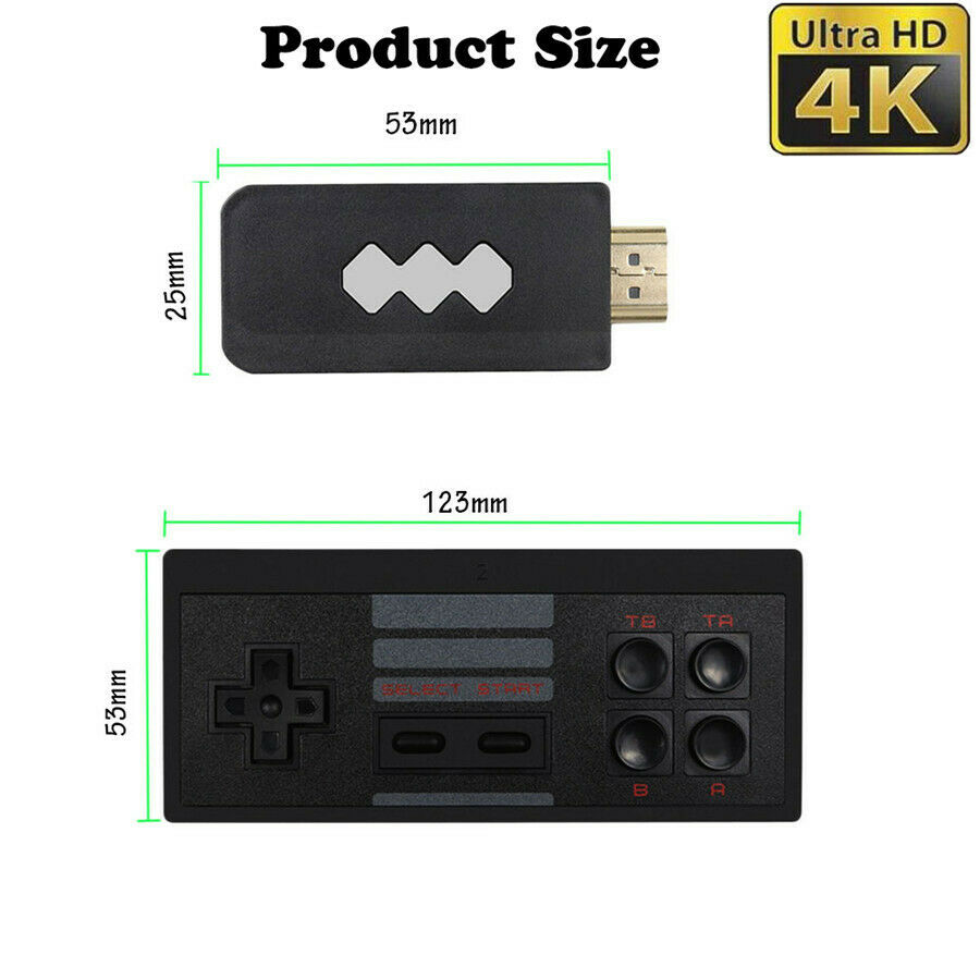 Wireless Retro Game Console Stick  HDTV Build-in 818 Classic Games Handheld
