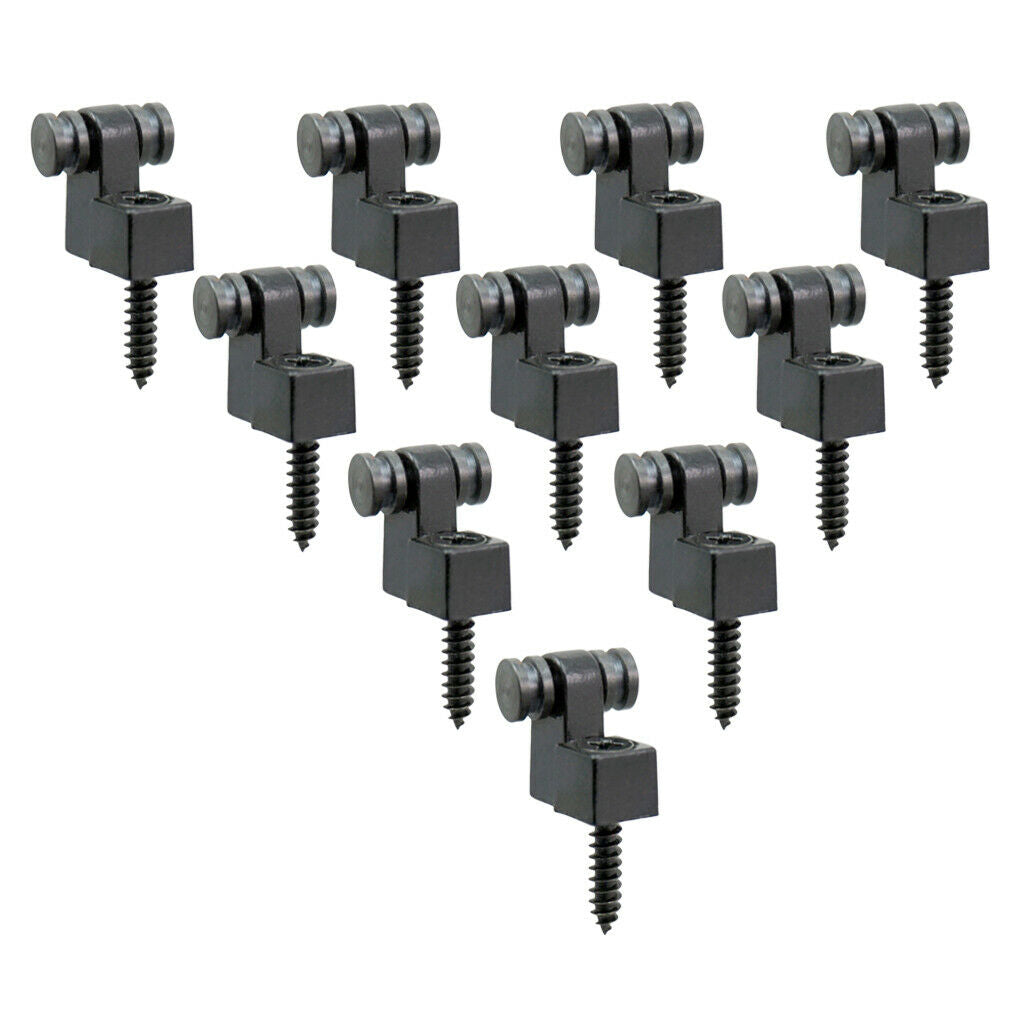 10Pieces Metal Electric Guitar Roller String Tree Guides Retainer with Screw