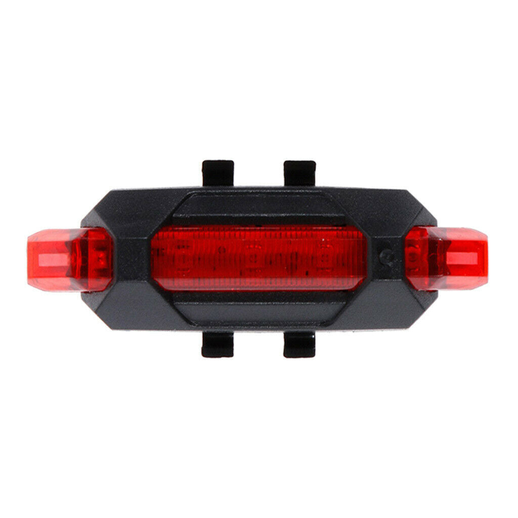 Pack of 2 Bike LED Rear Light Cycling Taillight USB Rechargeable Red+Blue