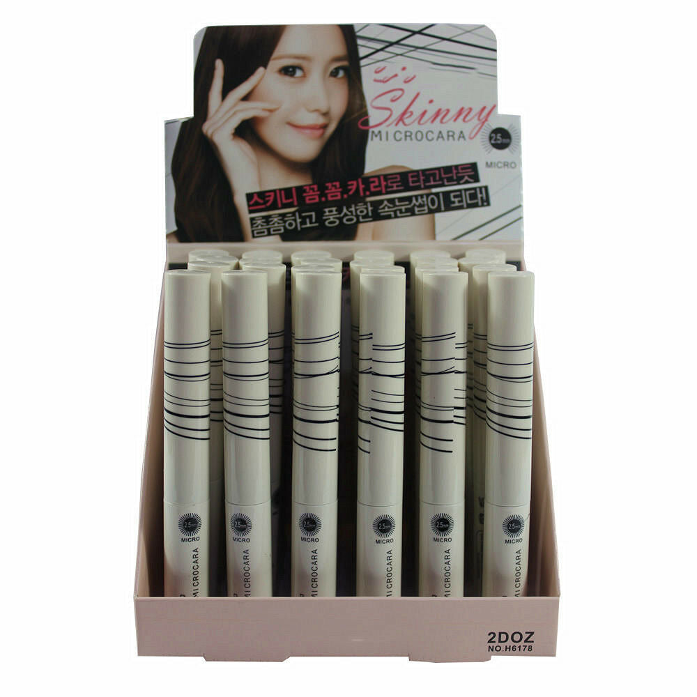 Black Skinny Mascara Long Curling Waterproof Extension Length EyeLashes Cosmetic