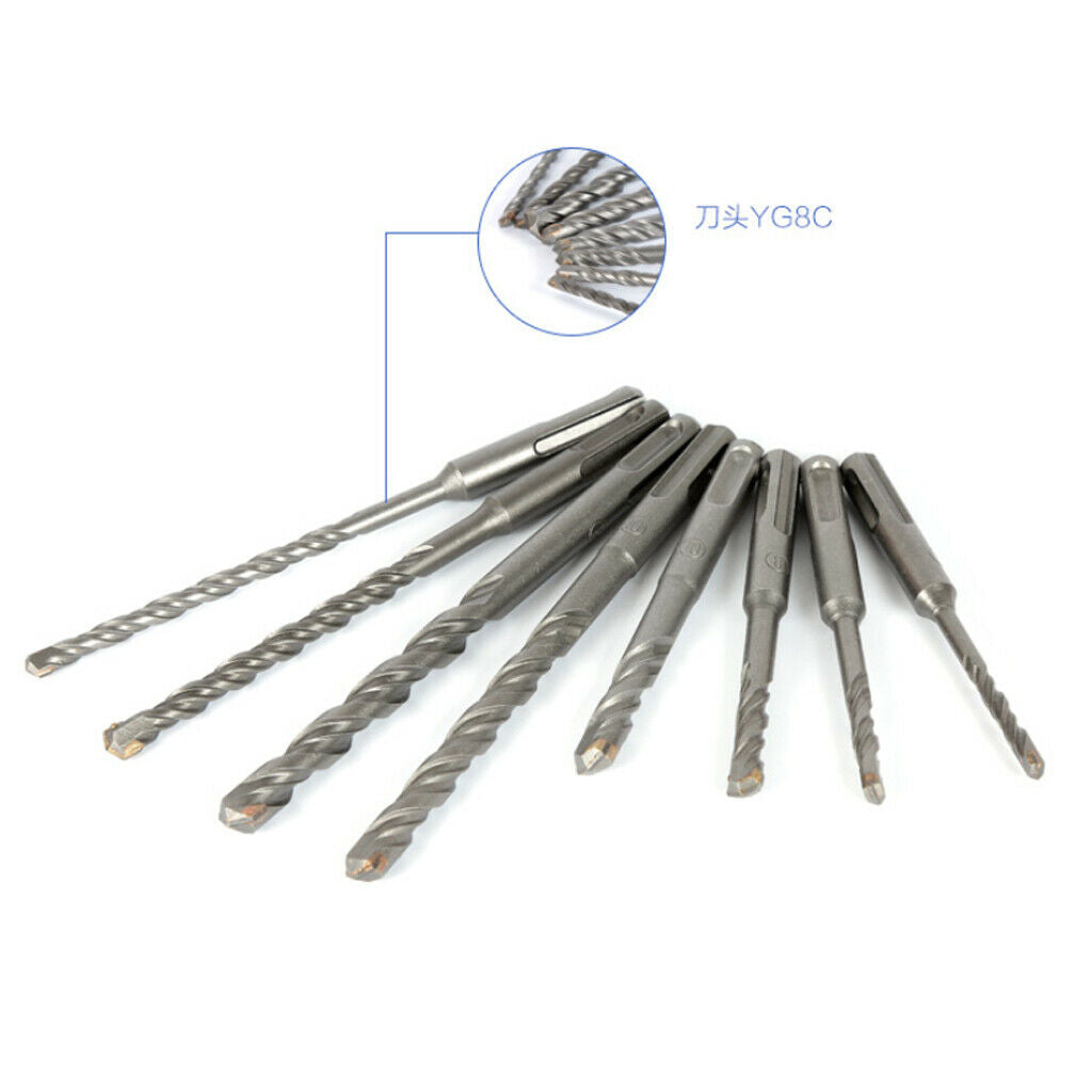 8pcs Tungsten Steel Drill Bit Set - Drilling Power Tool Accessories Drilling