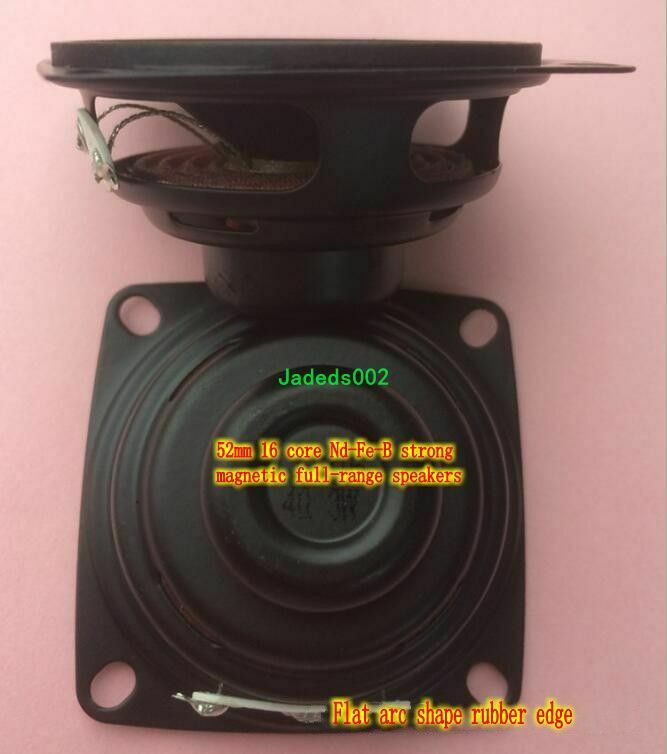 2pcs 52mm 4Ω 3W Full-range speaker Loudspeaker 4ohm Rubber edge HiFi Audio Part