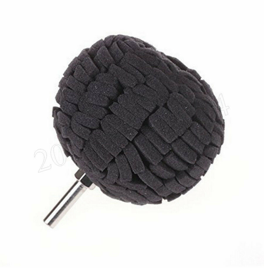 Universal 3Pcs Black 3inch (76mm) Buffing Ball Finishing Buff Polishing Pad Tool
