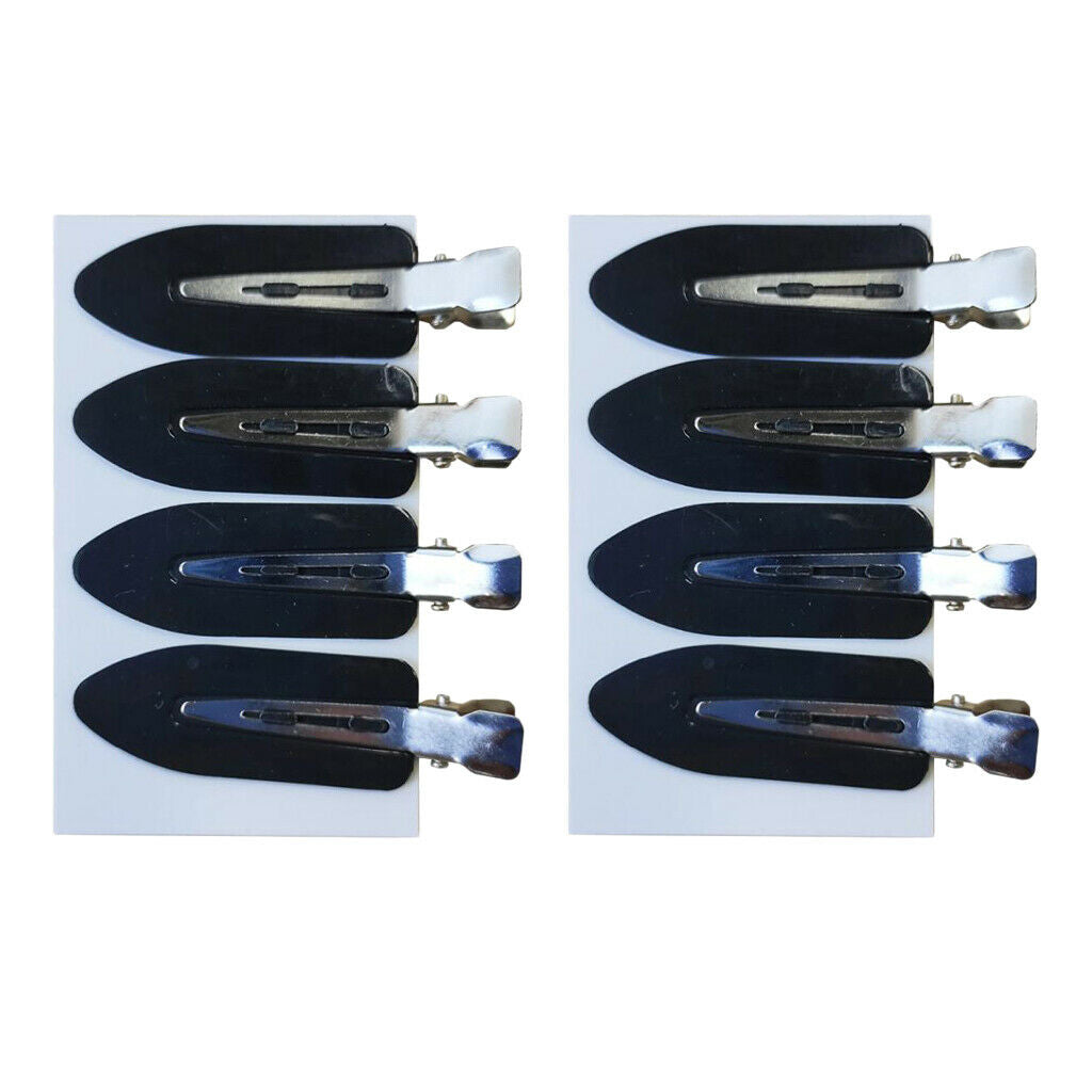 8 Pieces Plastic No Bend No  Clips Set Smooth Hairdressing DIY Clamps