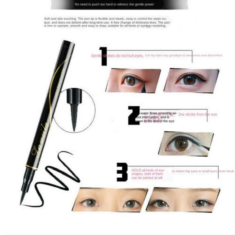 Eyeliner Waterproof Liquid Eye Liner Pen Pencil Makeup Cosmetic Tool Black UK