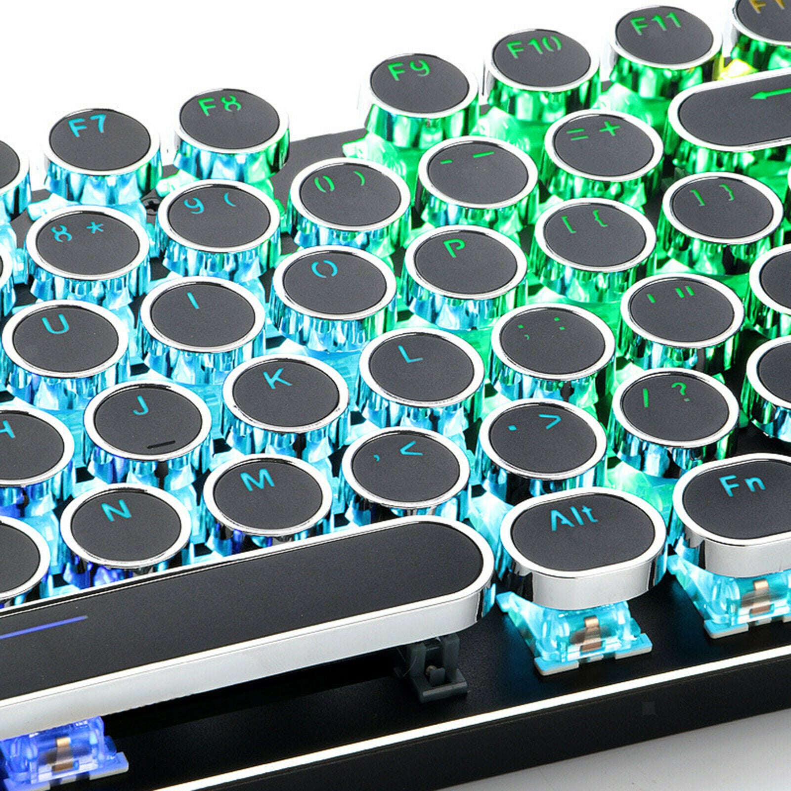 108Key Round Keycaps Double Shot PBT Gaming Keyboard Retro for Mechanical Gaming