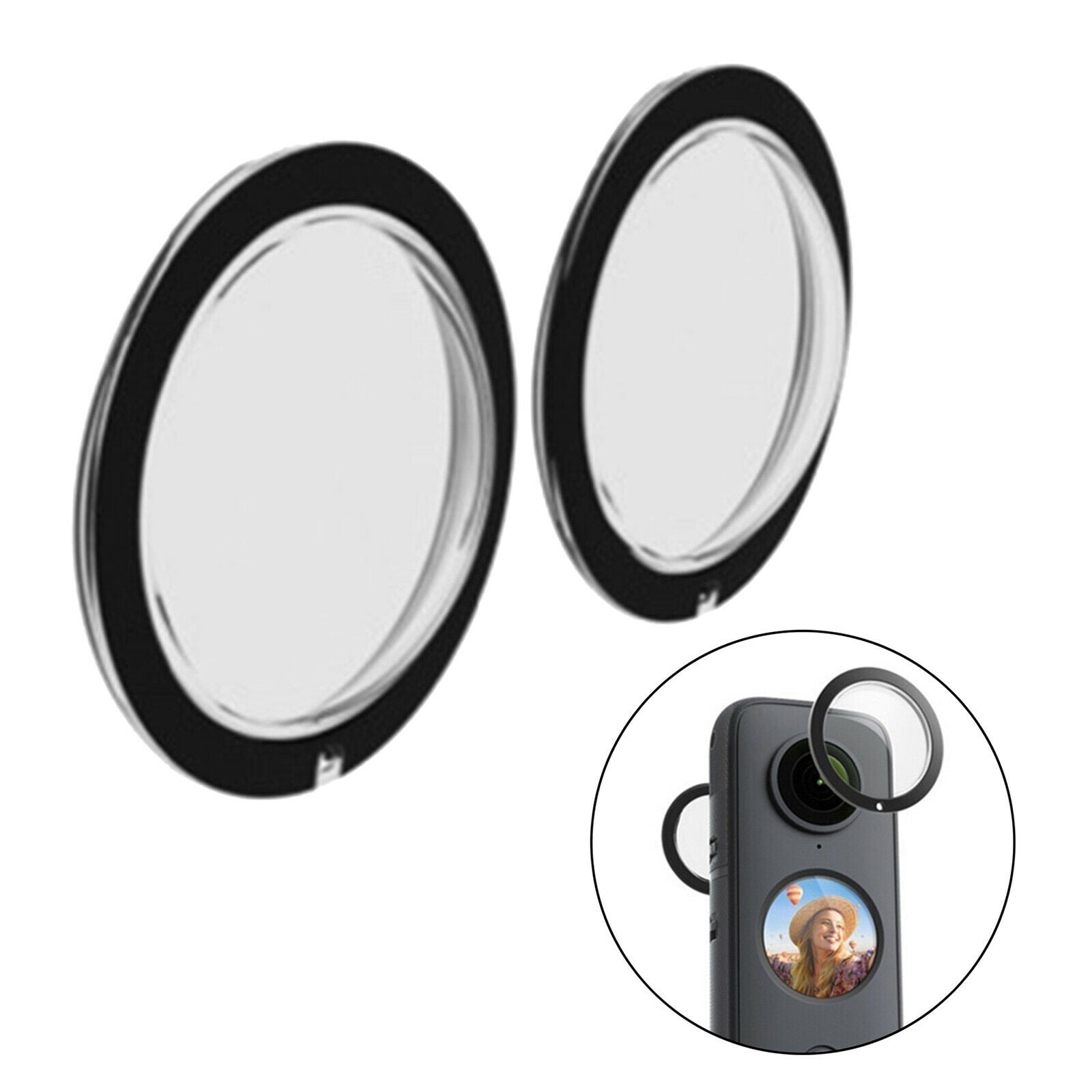 2 Pieces Lens Guard with Double-sided Adhesives Prying Tool Accessories