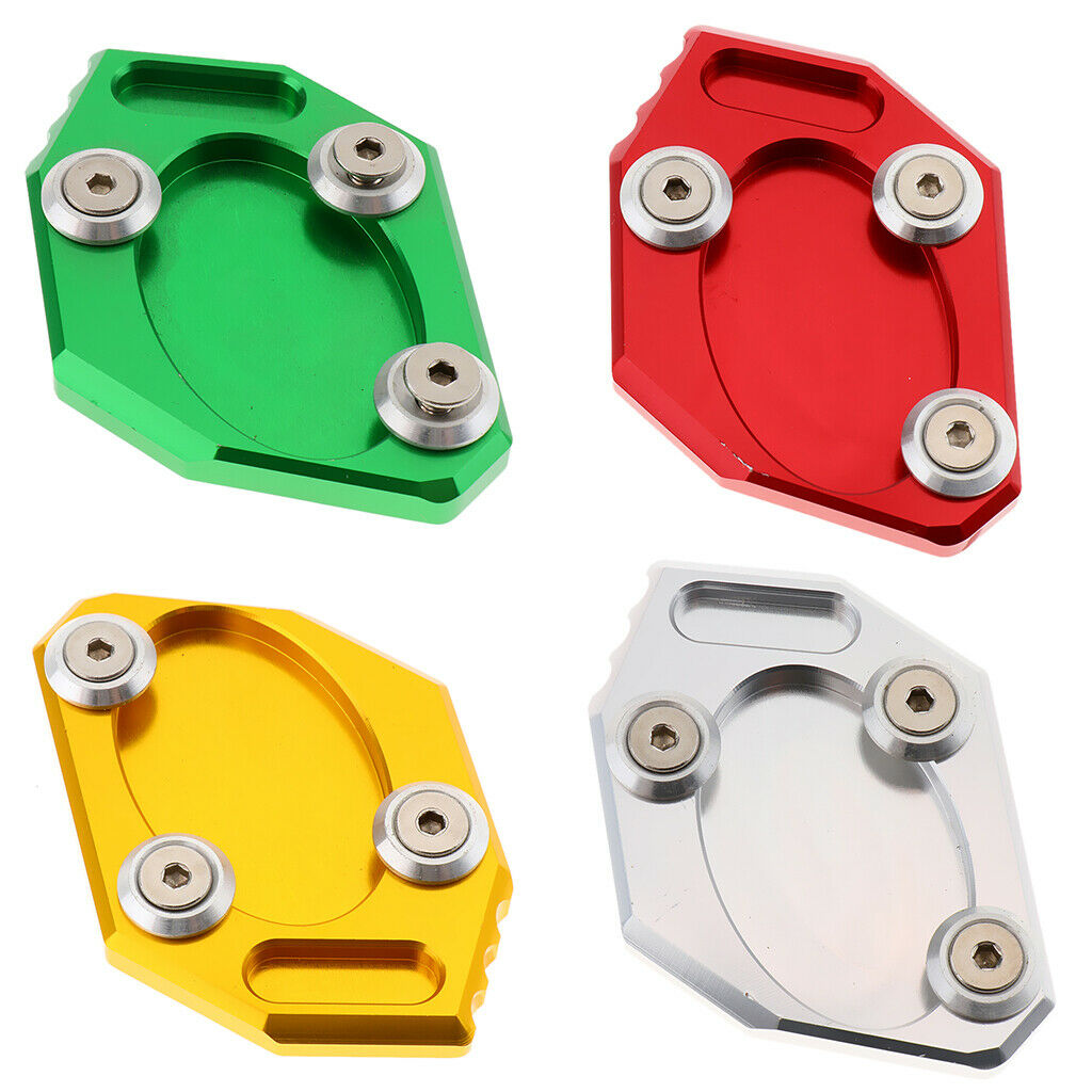Motorcycle Kickstand Side Stand Extension Plate Pad for Kawasaki NINJA 300 Red