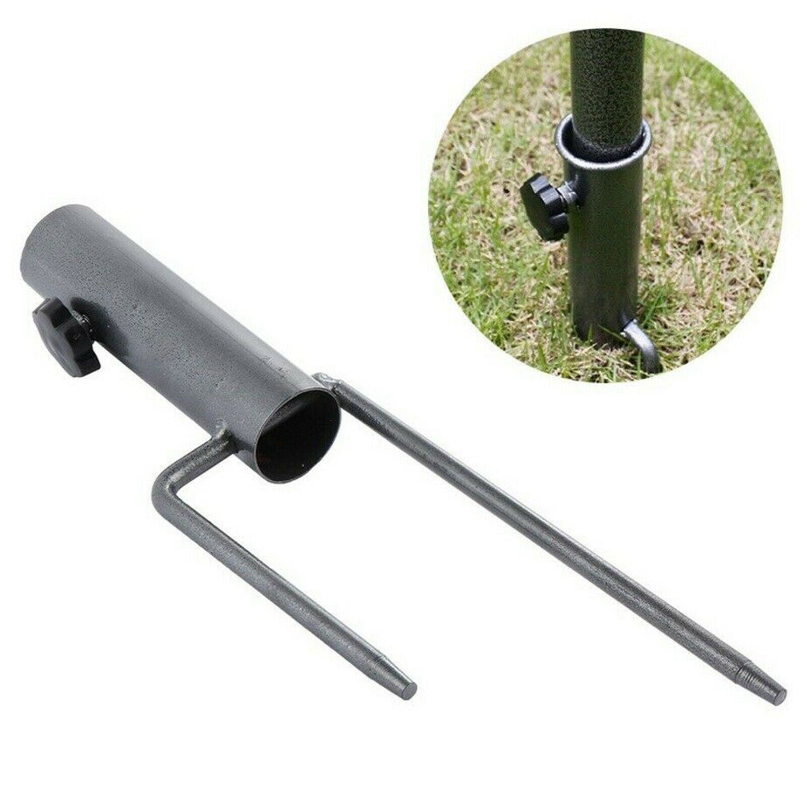 Fishing Parasol Umbrella Stand] Brolly Ground Spike Metal Outdoor Beach