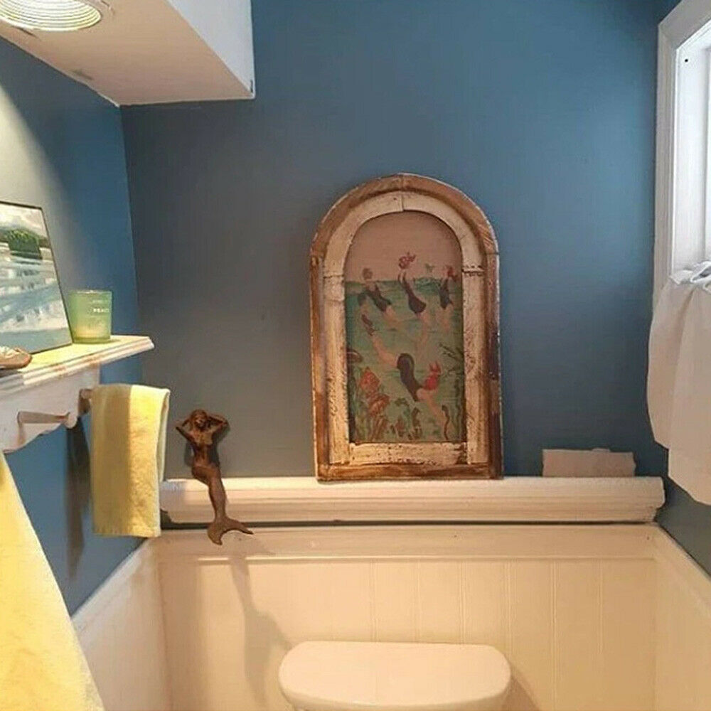 Swimming Wall Art Bathroom Decoration Wood Plane Mural Printing Home Art Hanging