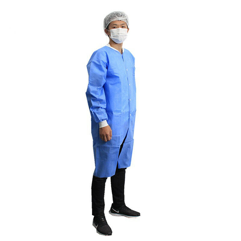 1pcs Disposable Medical Laboratory Isolation Cover Gown Surgical Clothes Unif KX