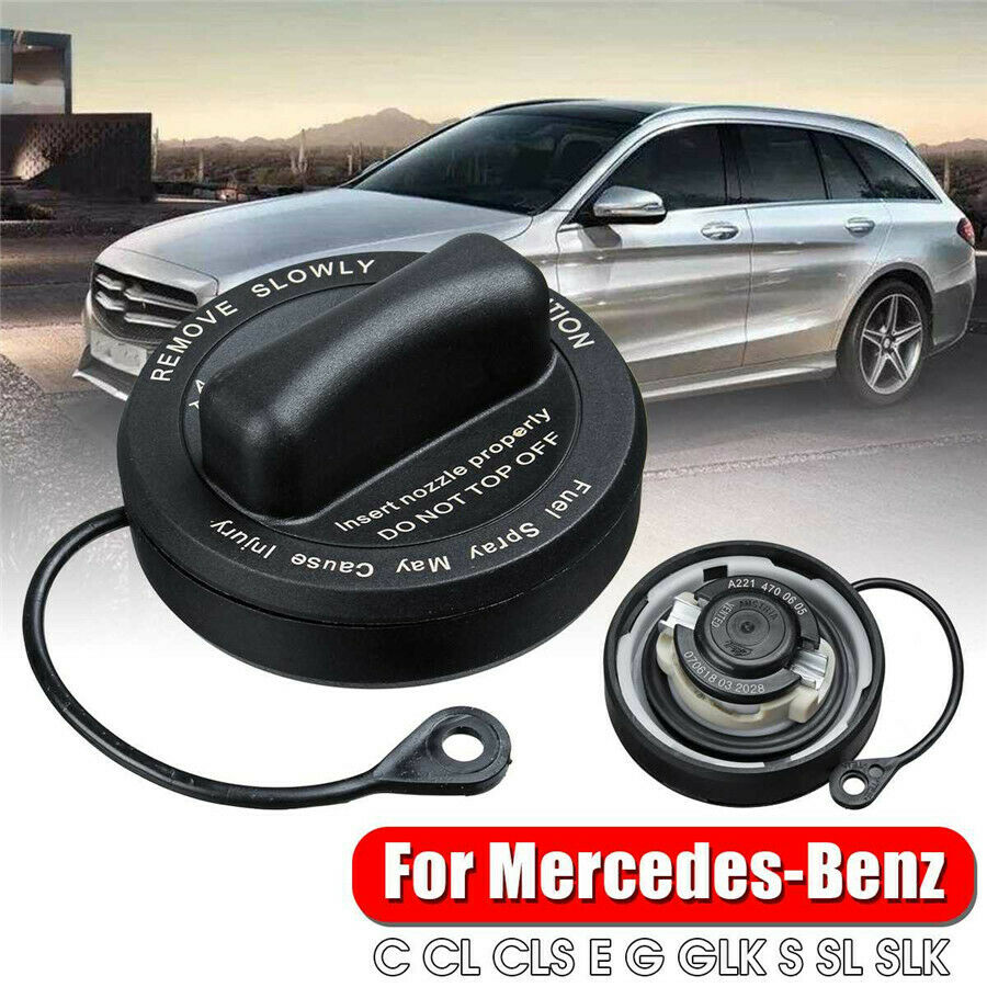 Black Fuel Tank Gas Filler Cap For Mercedes-Benz Replace Part Number:2214700605