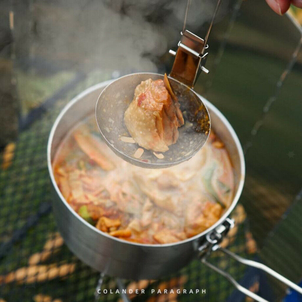 3Pcs Camping Utensils Skimmer Baking Cookware BBQ Backpacking Picnic Hiking