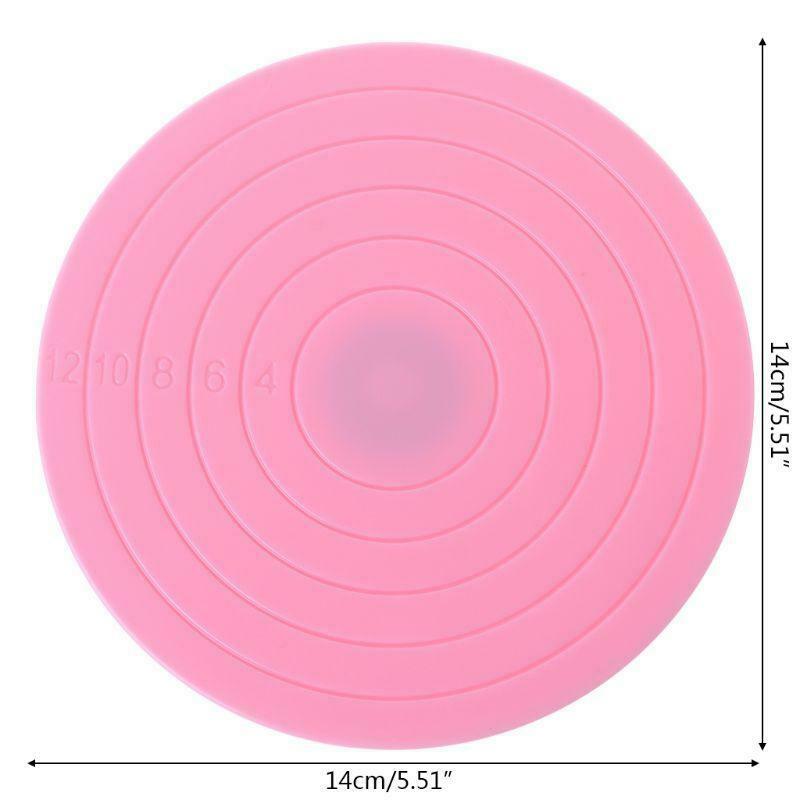 Cake Turntable Plastic Anti-Slip Stand Holder Rotate Platform Size Scale Display