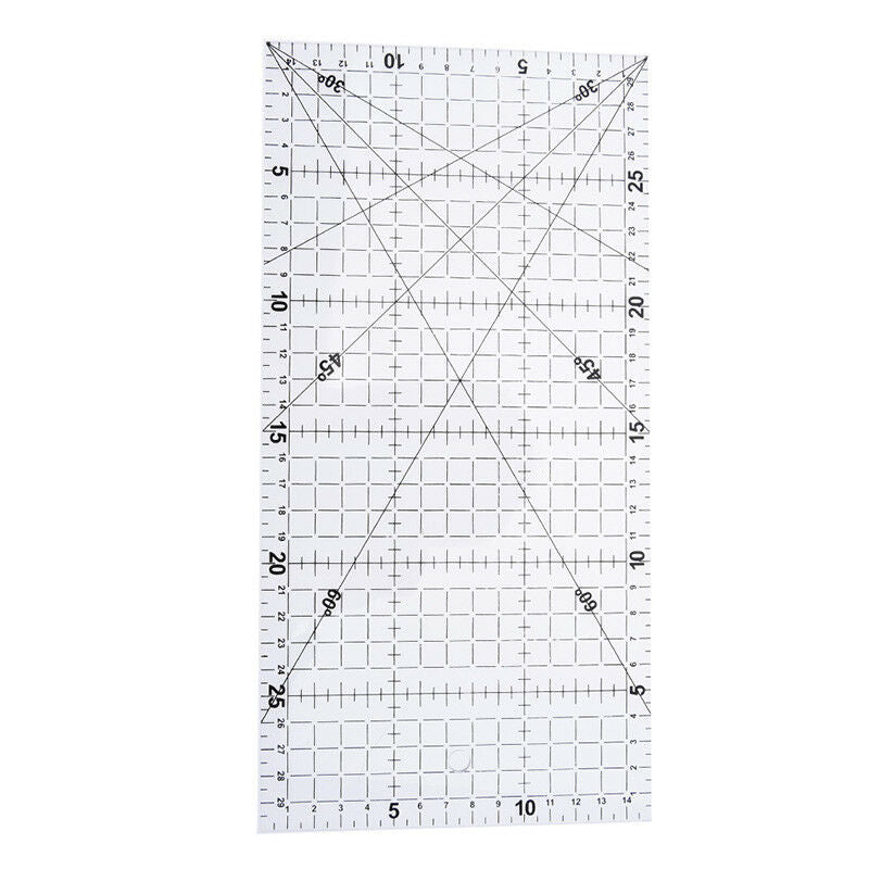 1Pc patchwork ruler quilting tools acrylic material transparent ruler scale D TL