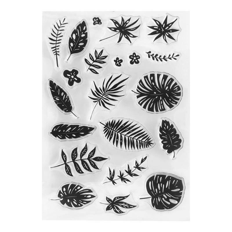 Tropical Leaves Silicone Clear Seal Stamp DIY Scrapbooking Embossing Photo Album