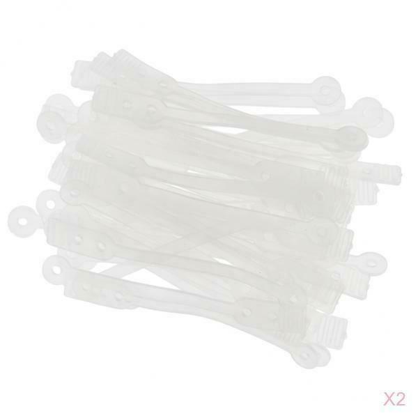 100 lot Hairdressing Curling Rods Rubber Band Clear Hair Roller Fixing Tools