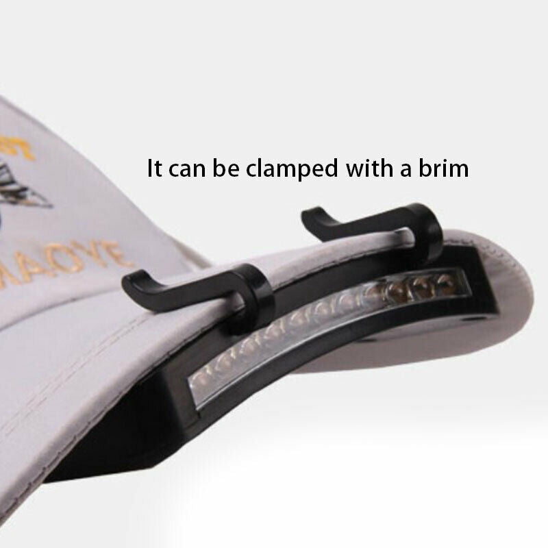 Portable LED Cap Clip Headlamp Hat Brim Mini Head Light Lamp for Outdoor .l8