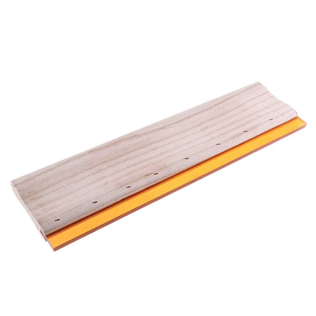 Silk 75 Hardness Screen Printing Squeegee Blade Wood Handle Scraper 38cm