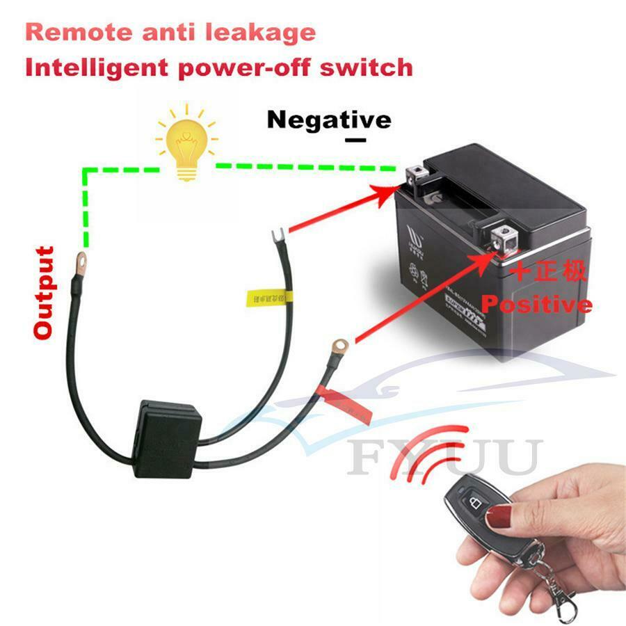 12V Motorcycle Wireless Battery Disconnect Cut Off Isolator Master Kill Switch