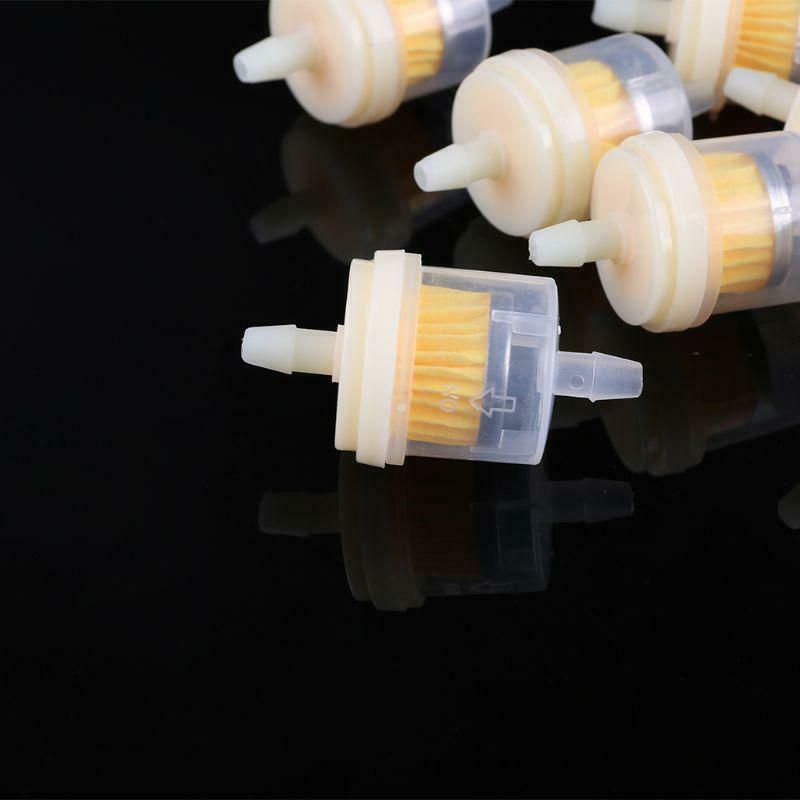 10x 4/25'' 4mm Hose Motorcycle Scooter Gasoline Filter Clear Inline Gas Fuel