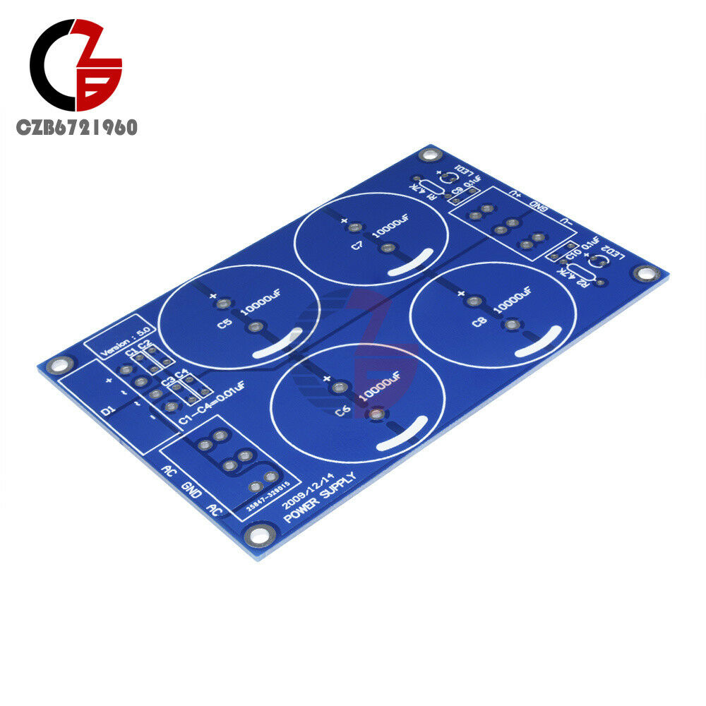 4*10000uF/50V Rectifier Filter Power Supply PCB Board (For LM3886TF TDA7293)