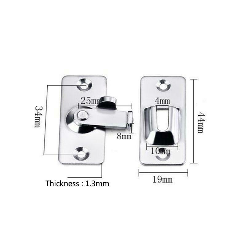 Stainless Steel 90 Degree Buckle Hook Door Lock Bolt for Sliding Door Window Kit