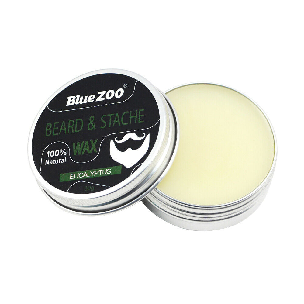 2 Packs Blue Zoo Beard Balm Natural Oil Conditioner Moustache Wax Men Grooming