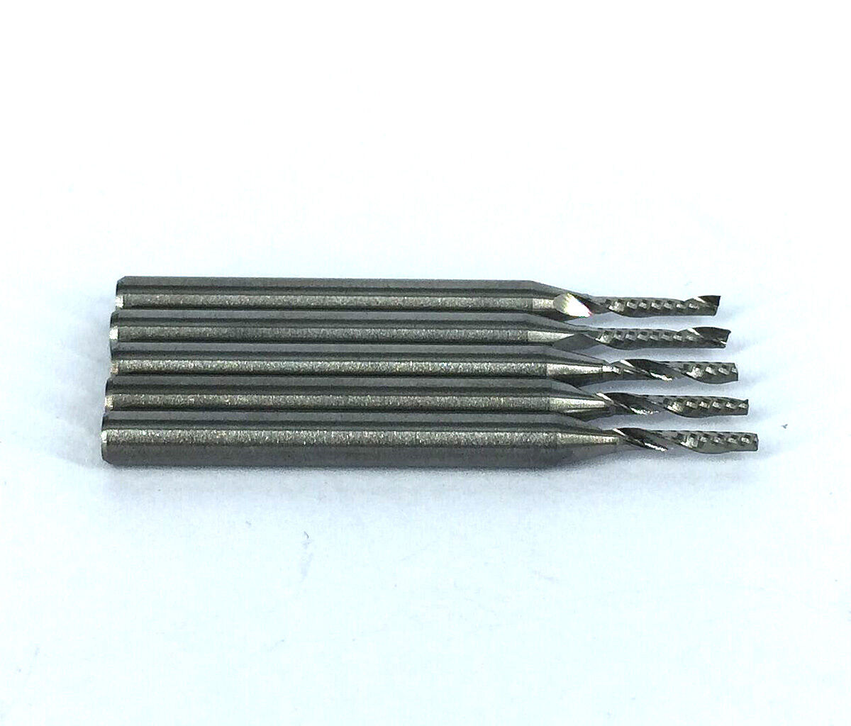 5 pcs 1.5mm Single Flute Carbide Spiral End Mills Router Bit 8mm CEL [M_M_S]