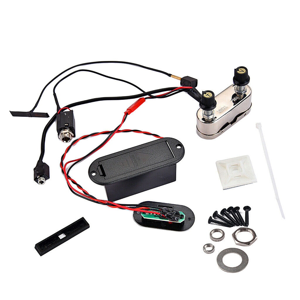 Electric Violin Pickup Amplifier EQ Preamp For Violin 3/4/4/4