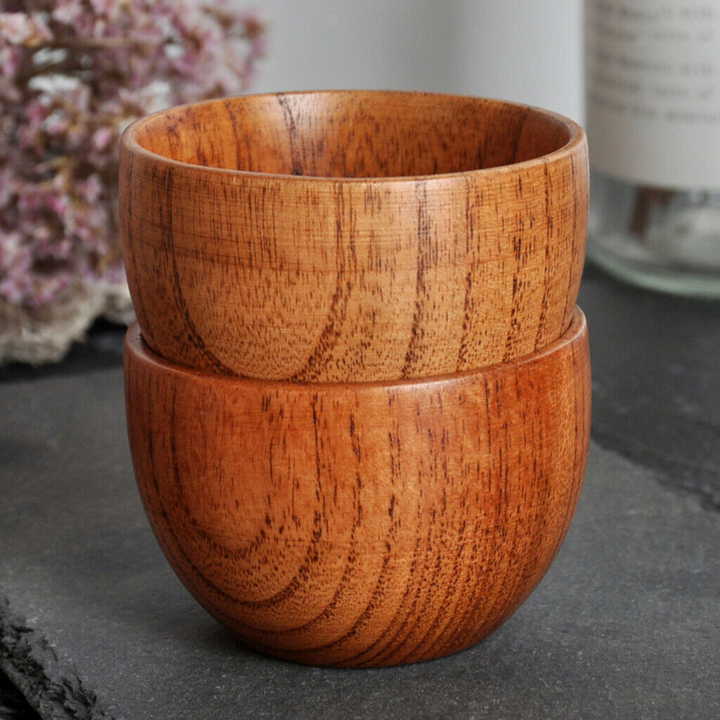 75ml Handmade Mini Wooden Tea Cup Drinking Cup Mug for Beer Eco Friendly