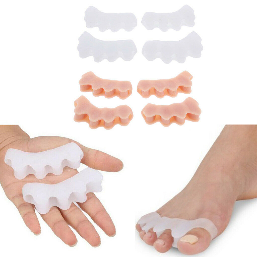 4Pairs Silicone Toe Stretchers Separators Spacer Bunion Protectors Men Women