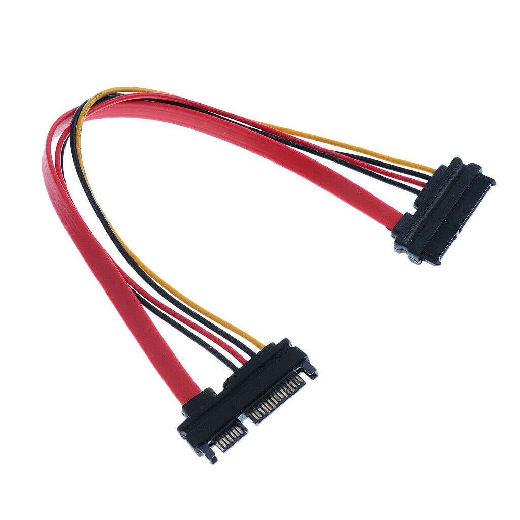 22 Pin 7+15 pin Male To Female SATA Data HDD Power Combo Extension Cable