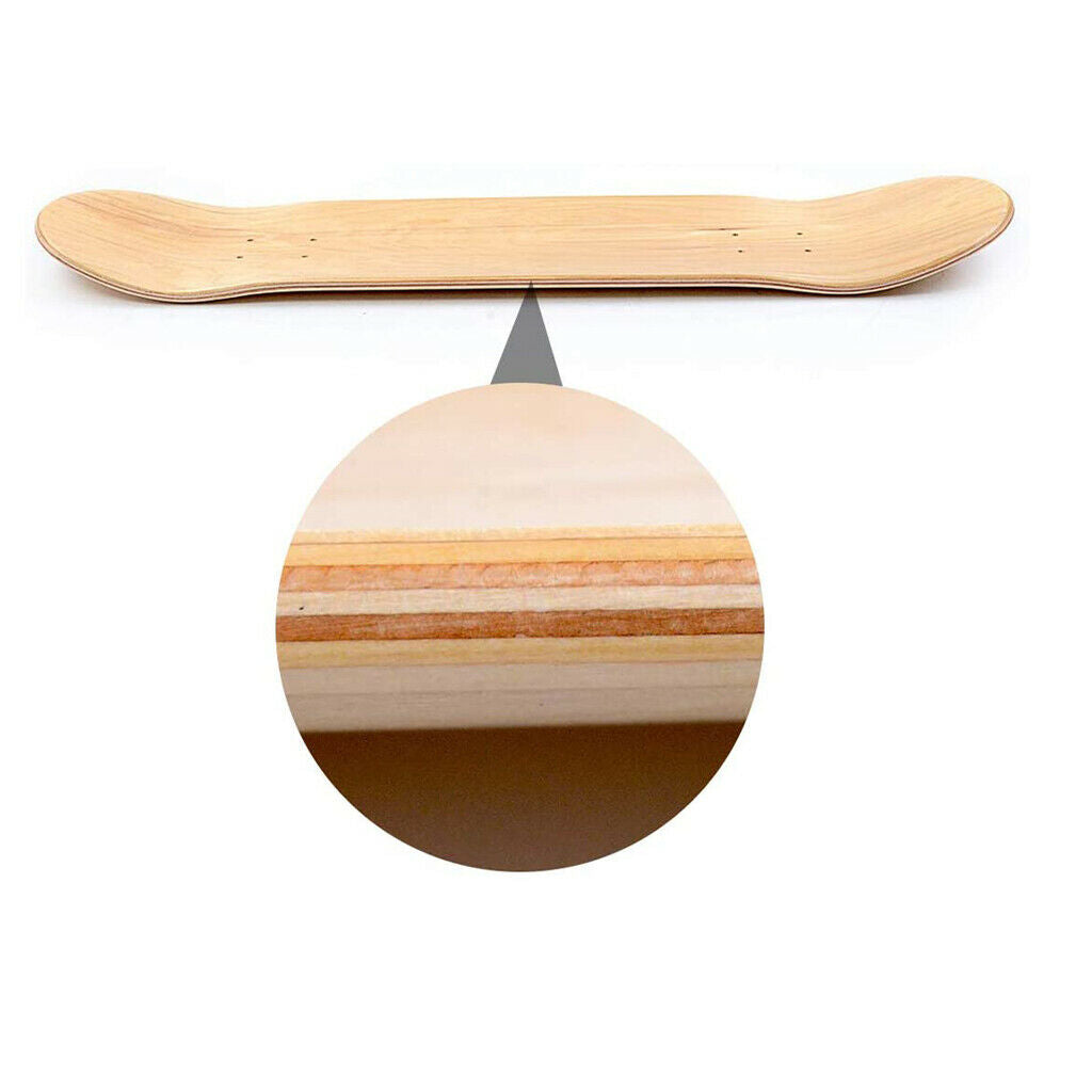 7Ply   Blank   Maple   8 . 0 "  Skateboard   Deck   Double   Concave   Longboard