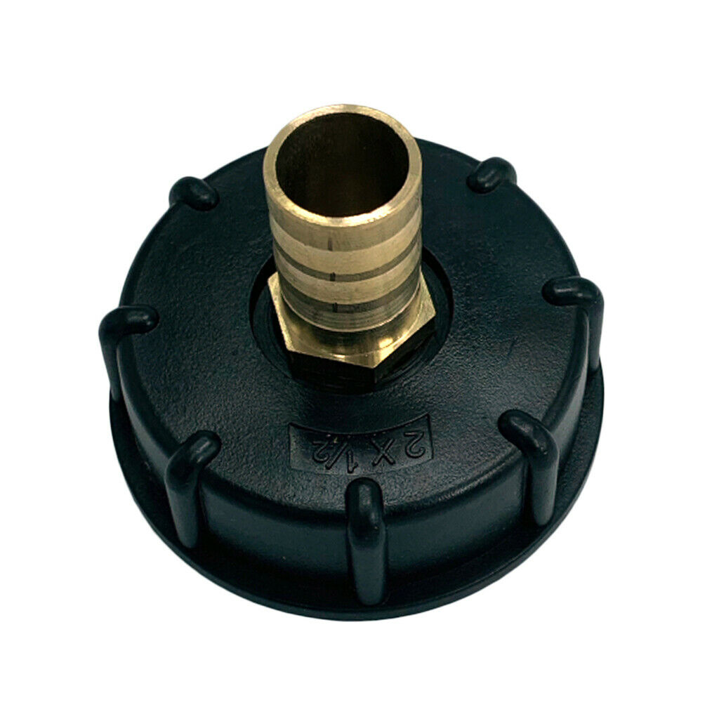 2Pcs IBC 1000L Water Tank Fitting Connector 1/2" 1" Brass Hose Adapter