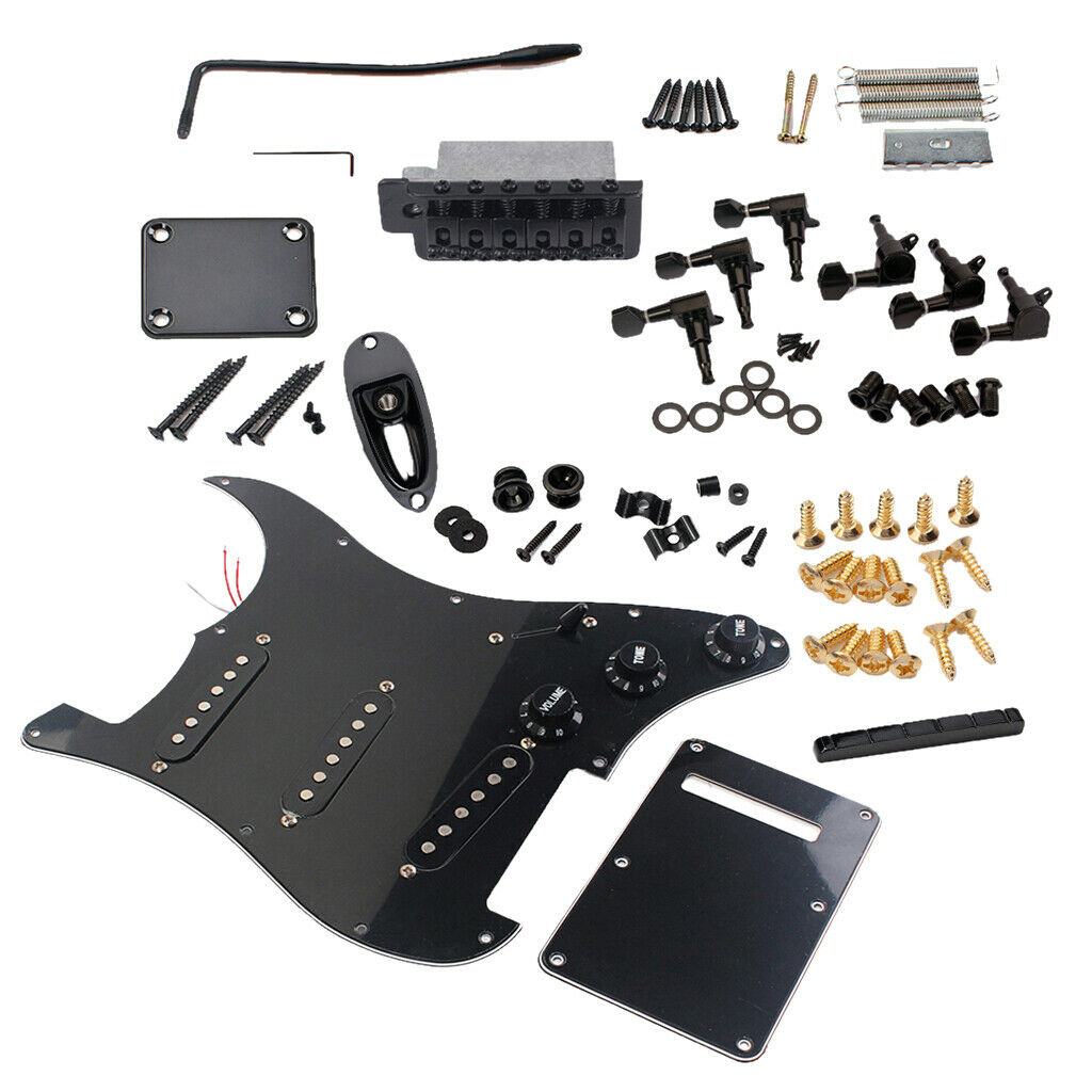 1 set of SSS 3-ply guitar pre-wired pickup pickguard scratch plate -