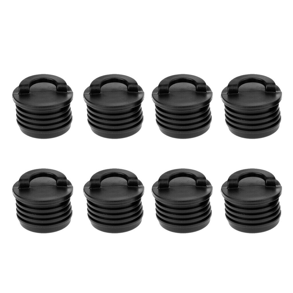 8Pcs Marine Boat Scupper Stopper Replacement Drain Plugs Accessories Black