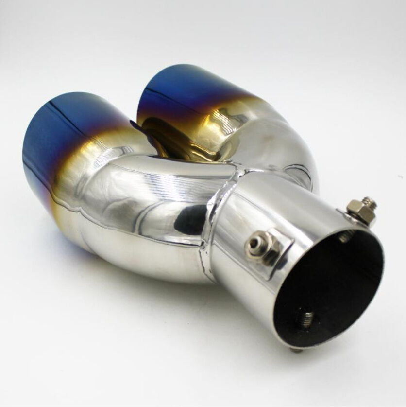 Universal Stainless Steel Chrome Exhaust Muffler Tip 63mm Inlet Car Rear Neo