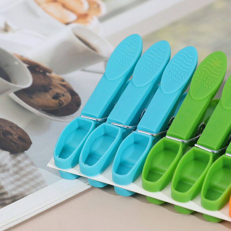 24Pcs Laundry Clothes Pins Hanging Pegs Clips Plastic Clothespins  Hangers T TL