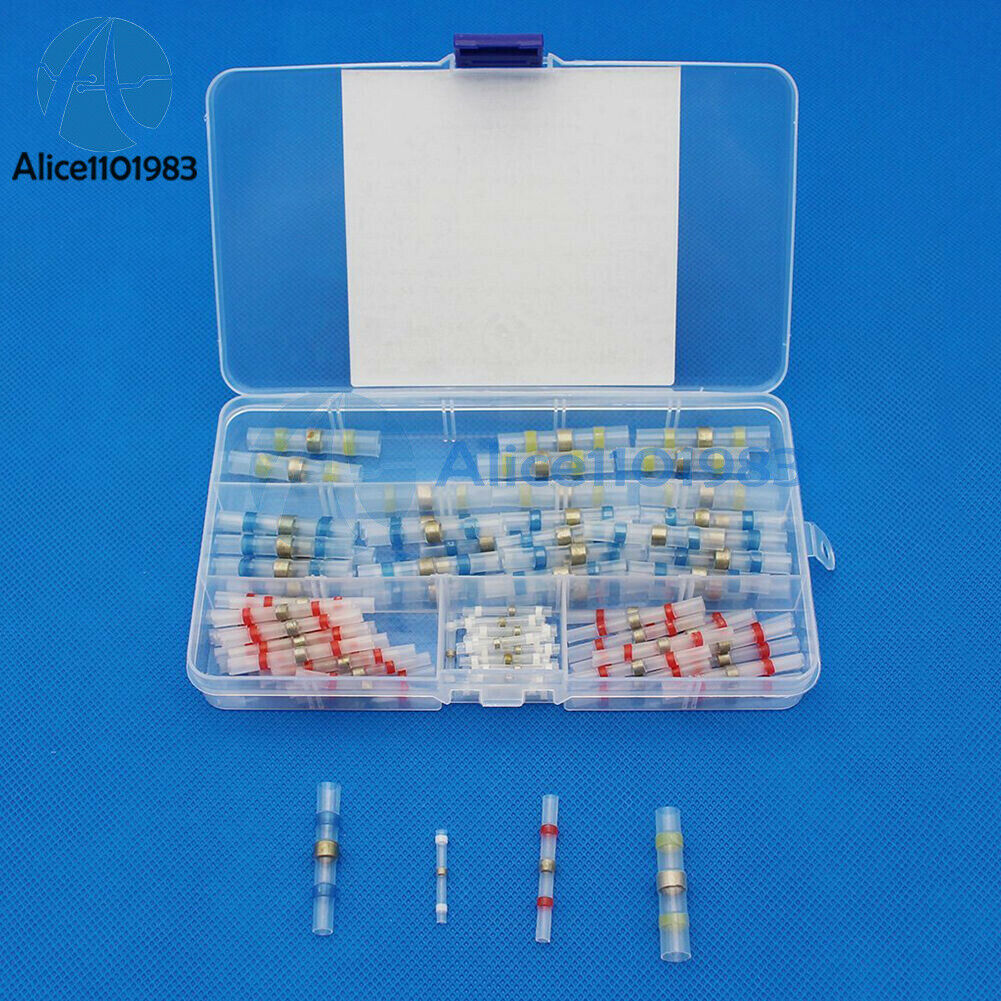 100PCS 4 Kinds Waterproof Solder Sleeve Heat Shrink Tube Terminal Connector Box