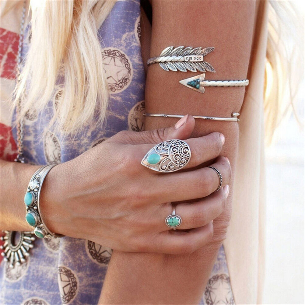 1Pc Bohemian Upper Arm Bracelet ArrowJFpen Bangle Armlet Arm Cuff Adjustab.l8