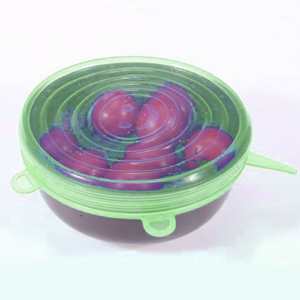 Set of 18 Silicone Elastic Lids Pot Bowl Covers Food Stayfresh Non-toxic