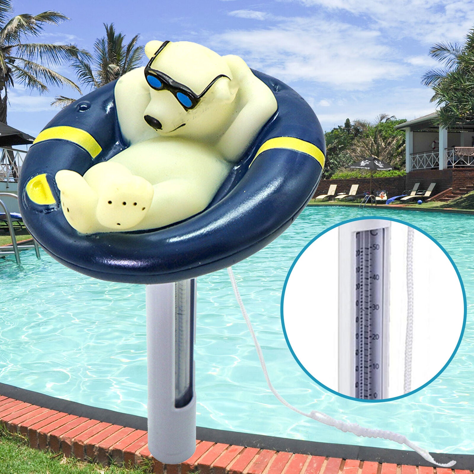 Temperature Meter Wear-resistant Easy to Use PVC Fashion for Swimming Pool