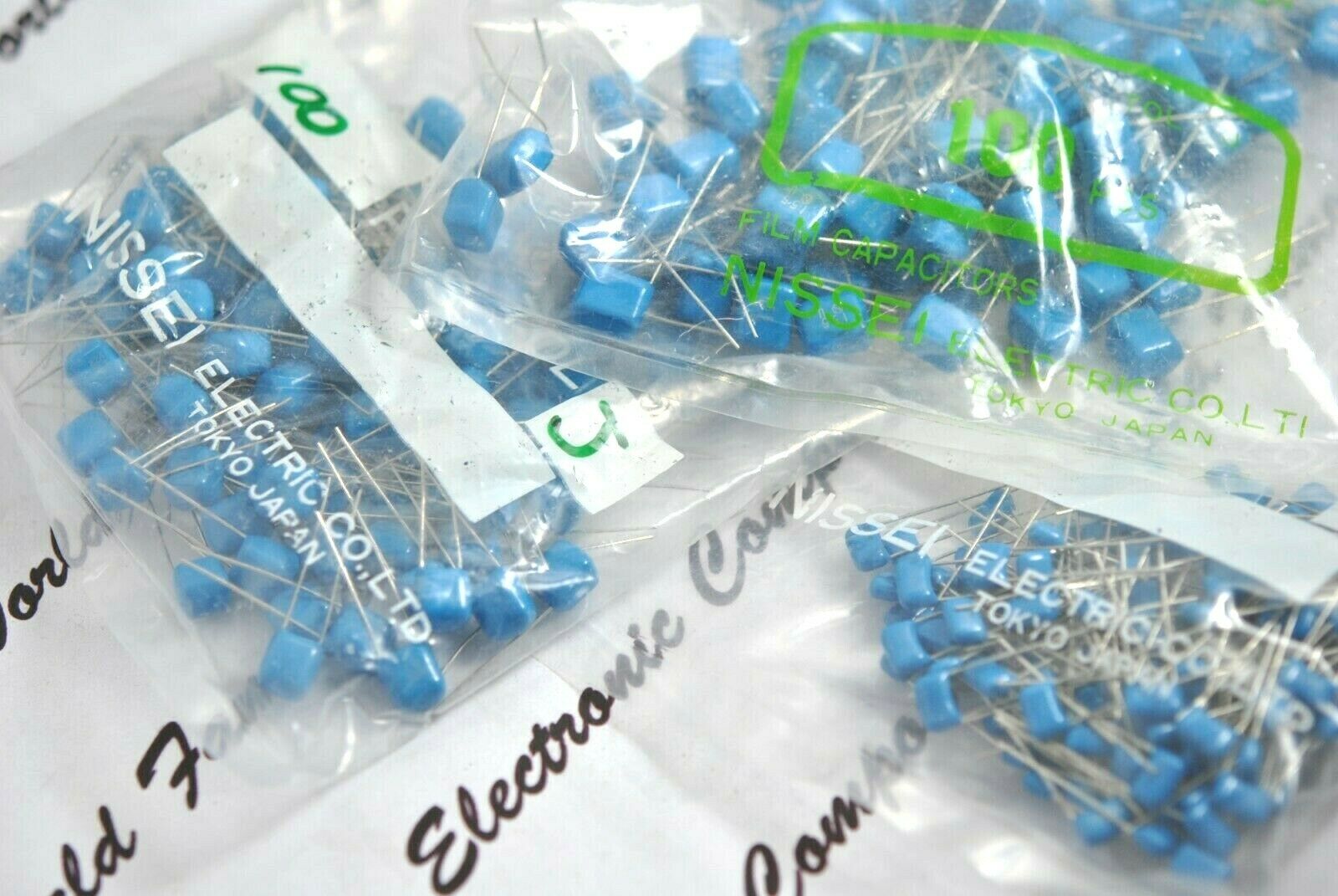 10pcs - Nissei MMT 2.2uF (2,2µF) 50V Film Capacitor - NOS JAPAN