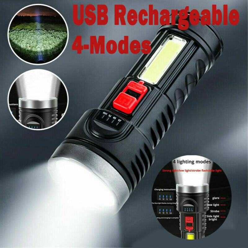 Super Bright 1000000LM Waterproof LED Flashlight Camping Torch USB Rechargeable