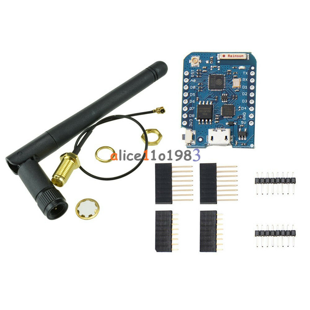 D1 Mini V1.1.0 -16 Module+2.4G Wireless SMA Antenna Extension ESP8266 Connector